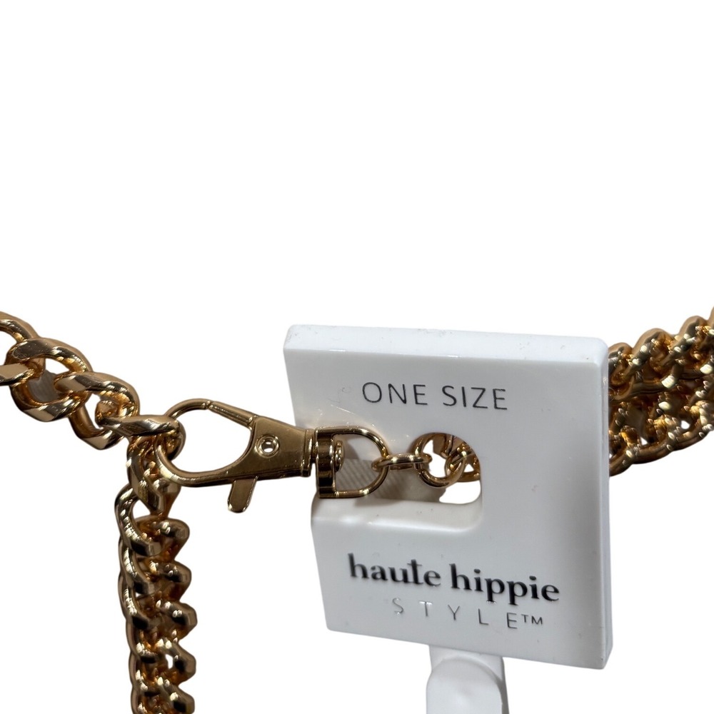 Haute Hippie Style Gold Double Layer Star Chain Belt One Size Adjustable‎ Boho - Picture 4 of 5